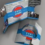 Flyer im Altarfalz für Reifen- und Ölservice