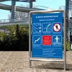 Freibadbeschilderung Wasserrutsche